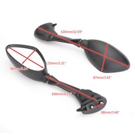 Mad Hornets Red 10mm Thread Motorbike Mirrors Universal for Motorcycle/Bike/Scooter Pair - CW