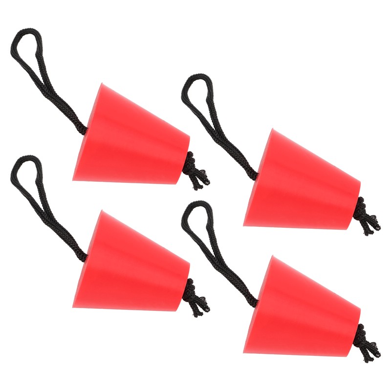 4pcs Scupper Plug Kit with Lanyard Flexible Silicone Drain Holes