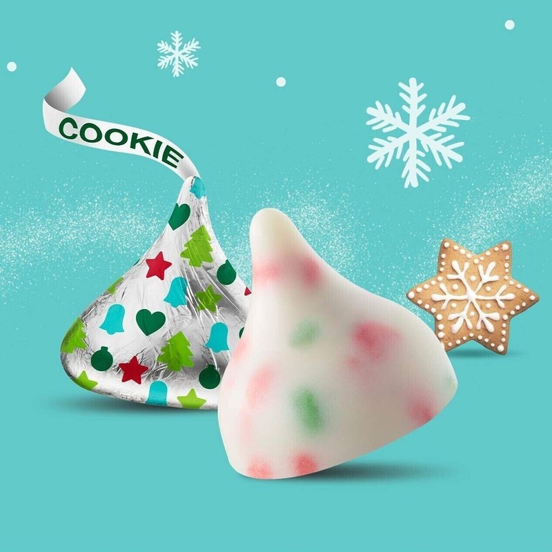 HERSHEY'S KISSES SUGAR COOKIE White Crème, Holiday Treat (4 Pound