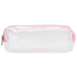 CHEERYMAGIC Clear Pencil Case, Clear Exam Pencil Bag Waterproof PVC Zippered Pencil Case Pouch Travel Luggage Pouch Make up Cosmetic Storage Bag Stationery for Teenage Boys Girls Women A7TMJJBD