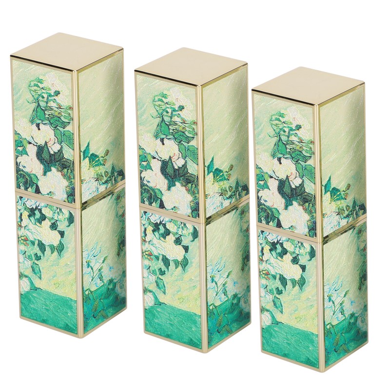 3pcs DIY Magnetic Snap Empty Lipstick Tube Refillable Lip Balm