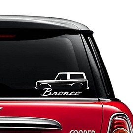 Ford Bronco SUV Vinyl Decal Sticker For Car Truck Motorcycle Window Bumper Wall Laptop Size- (6 inch) / (15 cm) Wide / Color- Gloss White