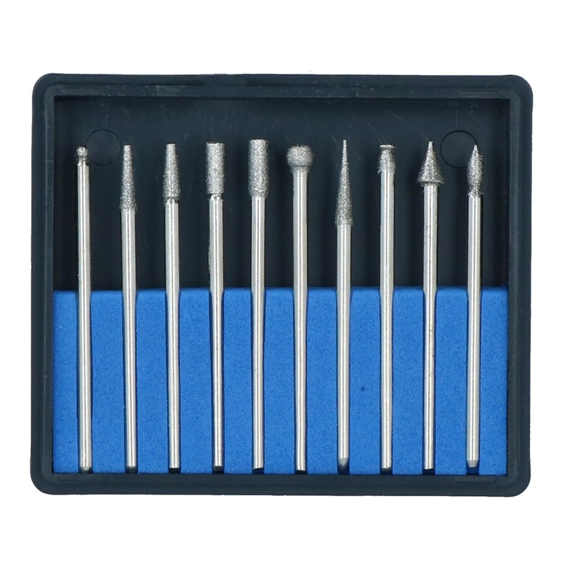 10pc Diamond Burr Engraver Engraving Set Rotary Tool 150 grit