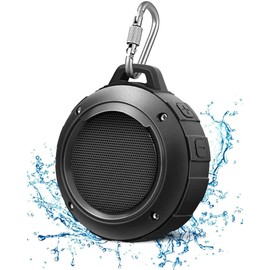Kunodi Outdoor Waterproof Bluetooth Speaker, Wireless Portable Mini Shower Travel Speaker with Subwoofer, Enhanced Bass, Built in Mic for Sports, Pool, Beach, Hiking, Camping