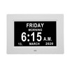 7in Digital Day Clock Auto Dimmable 8 Languages Day Clock