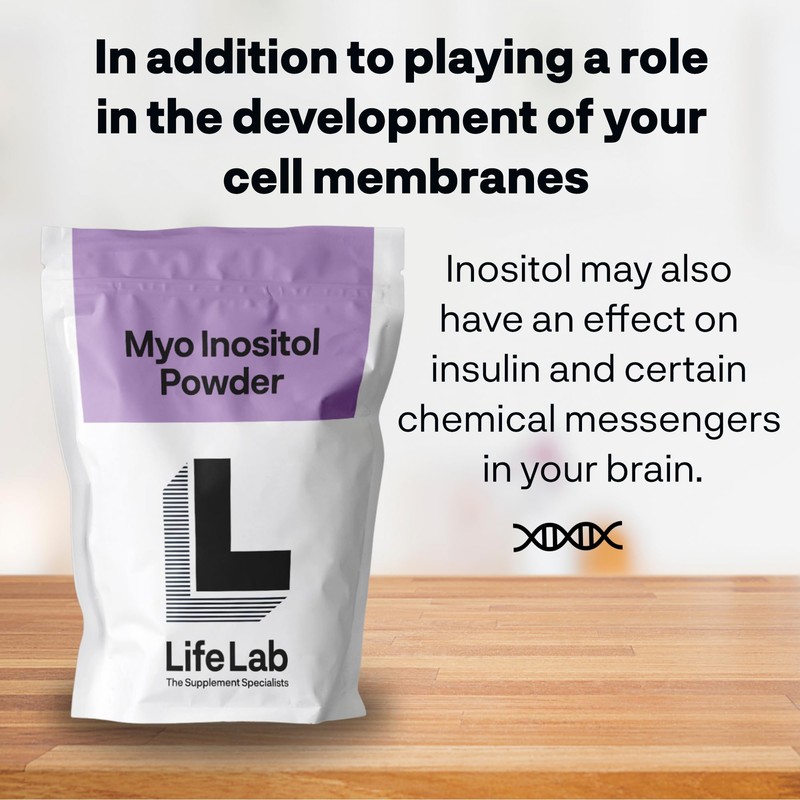 LifeLab Supplements Premium Myo-Inositol Powder, 100g - with 99.5% Purity,