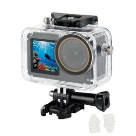 UTEBIT 164FT/50M Underwater Waterproof Case for DJI Action 5 Pro/Action 4/3, Protective Diving Housing with Quick Release Interface, Protective Cover Invisible Diving Action Shell Accessory Kit
