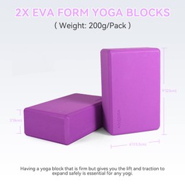 voidbiov Yoga Blocks, Set of 2, 9 x 6 x 3, Stable Non-Slip EVA Foam, Provides Support and Stability for Yoga, Fitness, Meditation