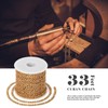33FT 18K Gold PVD Plated Stainless Steel Figaro Chain Roll,