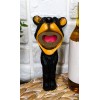 Western Whimsical Comical Forest Black Bear Soda Beer Hand Bottle
