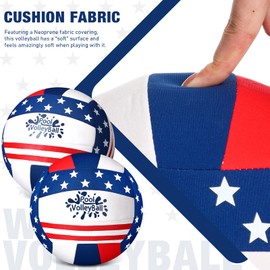 Honoson 7 Pcs Pool Water Volleyball Size 5 Inflatable Waterproof Swimming Volleyball Soft Neoprene Water Balls with Pump for Outdoor Beach Pool Outdoor