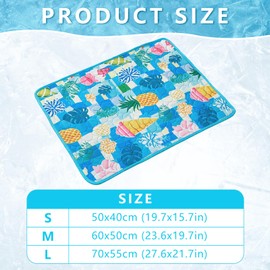 Bekecidi Pet Cooling Mat for Dogs and Cats, Ice Silk Dog Cooling Mat Cat Ice Blanket Washable Puppy Cool Mats for Summer, Beds, Car Seats (70 x 55 CM)