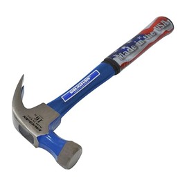 VAUGHAN Curved Claw Nail Hammer, Fiberglass Handle, 16 oz, Made In The USA, FS16, VN11410