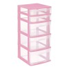 Cajonera De Plástico Italhome Fox 5 Organizador Multiusos Rosa
