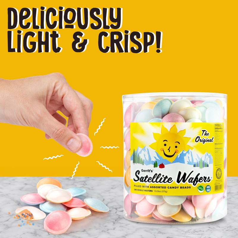 Gerrit's Satellite Wafers Candy - Pack of 300 - Filled