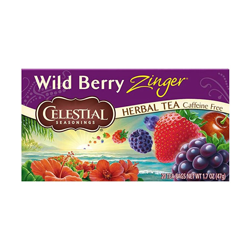Celestial Seasonings Wild Berry Zinger Herbal Tea (Pack of 3)