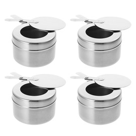 4Pcs Fuel Cans Stainless Steel Fuel Holders, Buffet Warmer Chaffing Server Set Buffet with Handle and Cover for Warming Buffets Server Catering Events