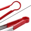 HINMAY Stainless Steel Cooking Tongs Heavy Duty Kitchen Food Tongs,
