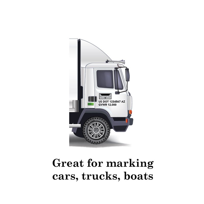 Reflective Peel & Stick Vinyl Numbers/Letters/Symbols (3 inch, 7)