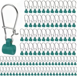 100Pcs Sinker Slides for Catfishing, High Strength Stainless Steel Sinker Slides with Duo-Lock Snap, Weight Connectors Fishing Tackle Box Kit Catfish Sinkers Slider