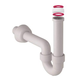 Schläfer 439503 | S-Drain Siphon, Sink, Sink, Kitchen, Bathroom, Laundry, Pipe Diameter 40 mm, Universal Connection 1 1/2 Inch and 1 1/4 Inch