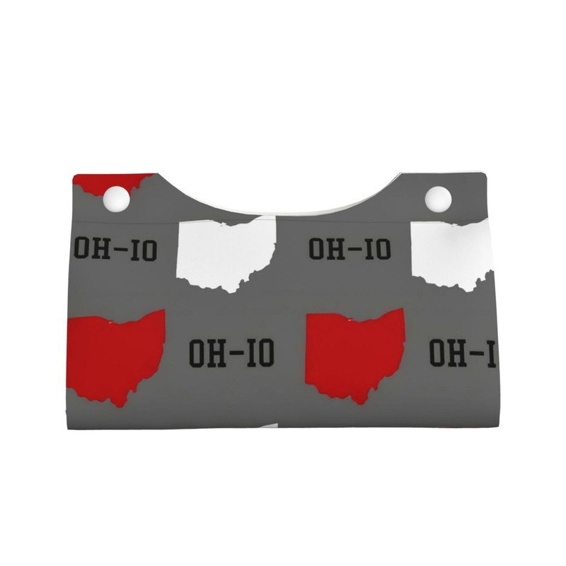 DSSWTP Ohio State Gray Tissue Box Cover Rectangle PU Leather