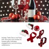Christmas Wine Bottle Knit Hat Scarf Set Small Nylon Cotton