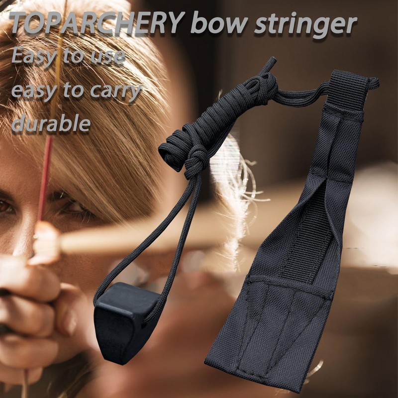 TOPARCHERY Bow Stringer Tool for Recurve Bow and Longbow Accessories