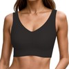 HORISUN Seamless Bras Wireless Full Coverage Padded V Neck No