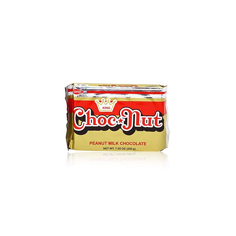 King ChocNut Peanut Milk Chocolate, 7.05oz (200g) (2 packs)