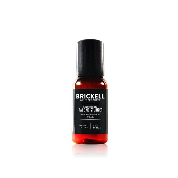 Brickell Men's Daily Essential Face Moisturizer for Men, Natural and Organic Fast-Absorbing Face Lotion with Hyaluronic Acid, Green Tea, and Jojoba, 2 Ounce, Unscented
