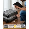 LUGGEX Aluminum Frame Luggage with Spinner Wheels, Zipperless Polycarbonate Hard