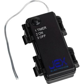 Jex Electronics Waterproof Two/2X AA Battery Holder Case Box 2.4V/3V with Timer Power Switch & Bare Wire Ends