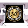 Leyiyi 6x6ft Happy 50th Birthday Photography Background Wedding 50 Years