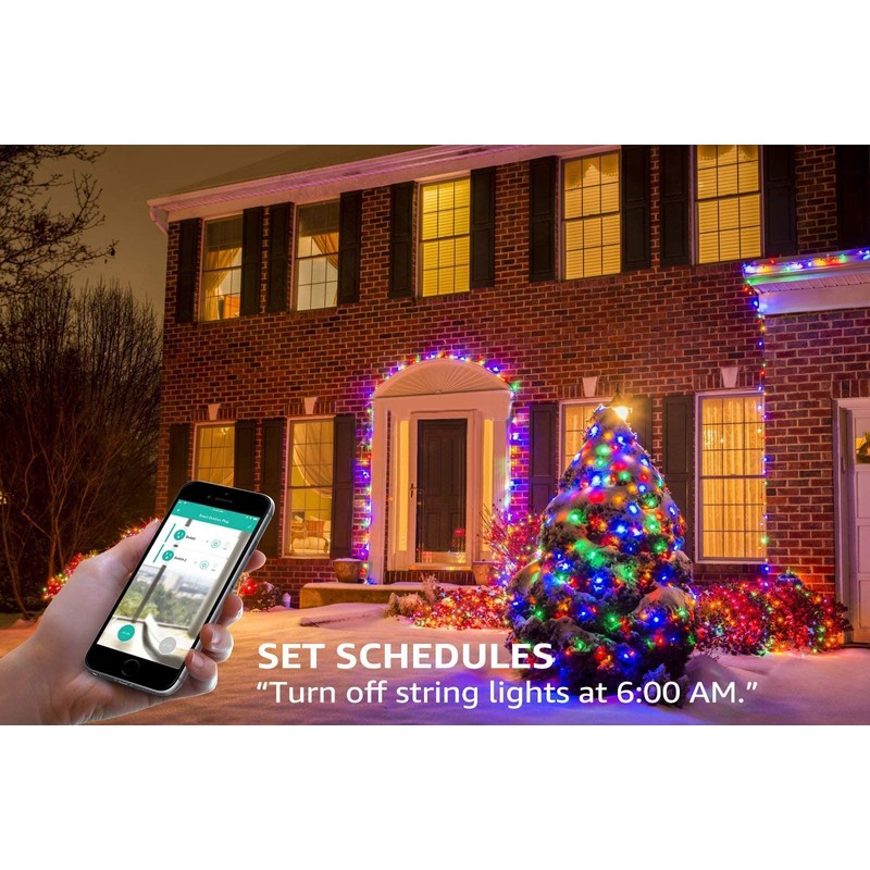 LITEdge Wifi Outdoor Smart Plug 250V, 2 Independently Control Sockets