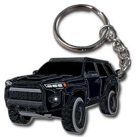 4Runner Accessories - Keychain 4 runner key chain key fob cover - 3rd 4th 5th gen mods trd car accessories (Black)