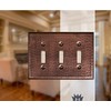 Monarch Abode 17009 Triple Switch Hand Hammered Toggle Decorative Wall