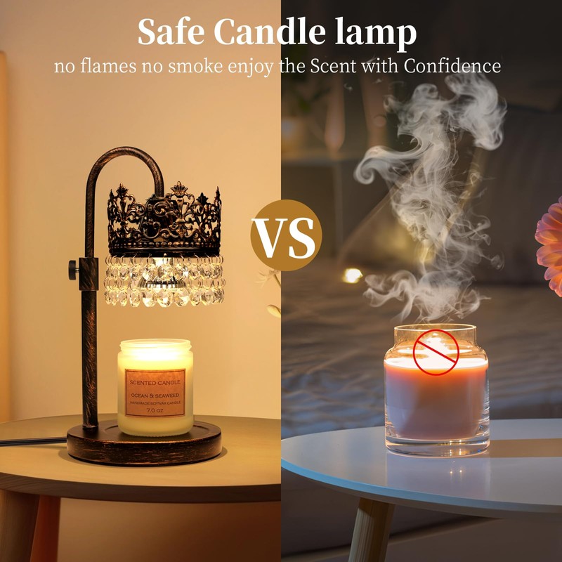 DMBOSS Candle Warmer Lamp with Timer Dimmer Adjustable Height with