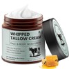 Beef Tallow for Skin, Tallow and Honey Balm (4.2 Oz), Tallow Face Moisturizer, Organic Grass Fed Whipped Beef Tallow with Honey Beeswax, Deeply Moisturizing for Face & Body, Unscented Fast Absorption
