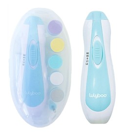 Infant Nail File Electric Includes 5 Interchangeable Heads with Low Noise Levels and LED Lights, Baby Nail Filer Electric Includes Carry Case