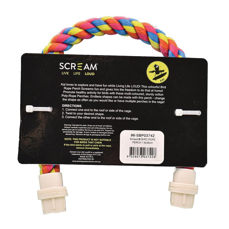 Scream Bird Rope Perch 1.6x38cm