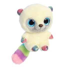 Aurora® Vibrant Yoohoo® Rainbow Yoohoo® Peluche - Exhibición llamativa - Cuteness caprichosa - café 5 Pulgadas