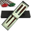 Heart Chopsticks (Green 23 cm Red 21 cm) Couple Gift