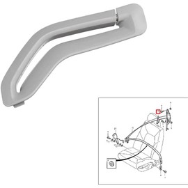 HOMEEQUIP (2 Pack) Replacement Automovie Part Front Seat Belt Retractor Guide Ring Trim Gray Fits for 1999-2014 Volvo S60 S80 V70 XC90 (Left + Right)