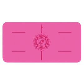 Liforme Yoga Pad - Free Bag Included - Patented Alignment System, Warrior-like Grip, Non-slip, Eco-friendly, 4.2mm thick pad for knee, elbow and hand support during Yoga (Fuscia)