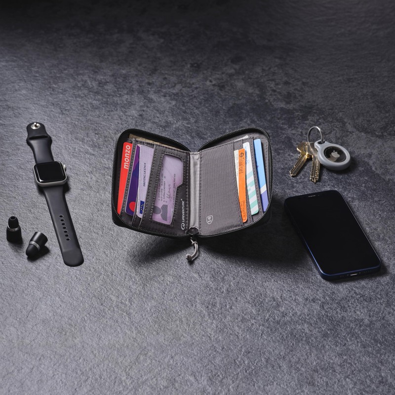 Lifeventure RFiD Protected Bi-Fold Wallet, made from eco-friendly recycled material,