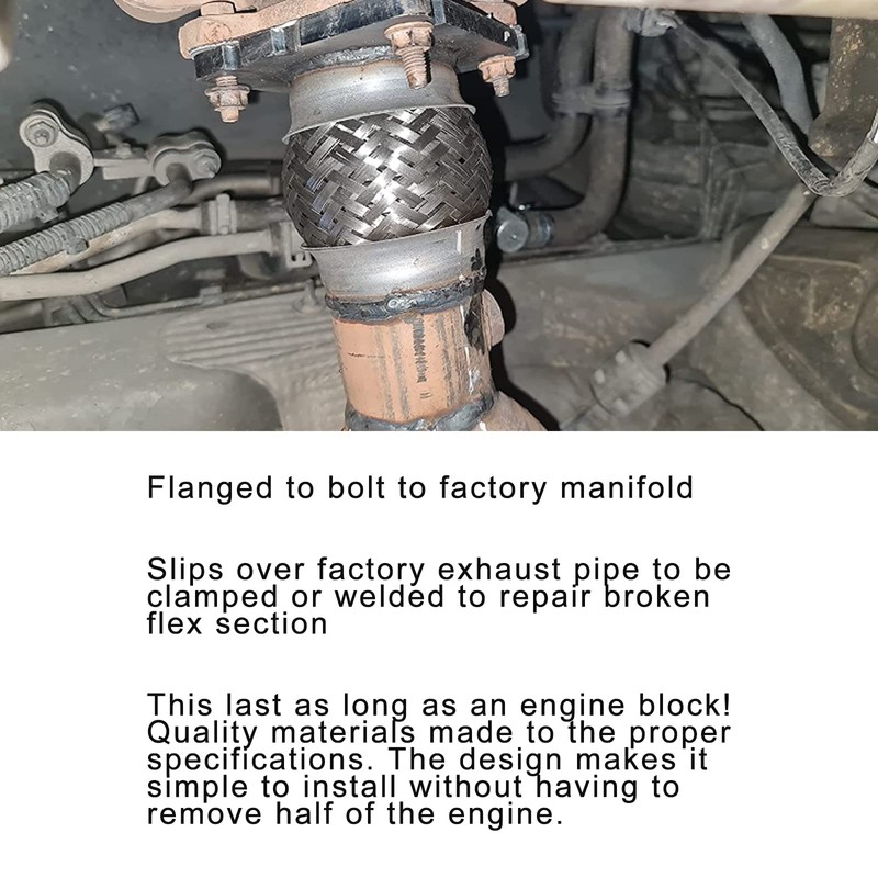 Flange Flex Coupling Exhaust Repair Pipe Compatible with Sebring Voyager