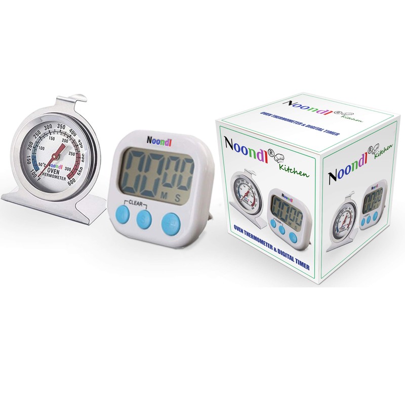 Noondl Oven Thermometer for Fan Oven with Digital Timer