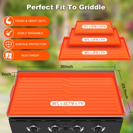 NancyL Griddle Cover for Blackstone, 17 Inch BBQ Grill Cover Griddle Mat Silicone Protective Blackstone Griddle Accessories - Protect Griddle from Rust, Rodents, Insects, Debris and Rust