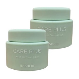 The Saem Care Plus Strengthening Mugwort Steam Cream 100mlx2 / 더샘 케어 플러스 강화약쑥 스팀크림100mlx2개
